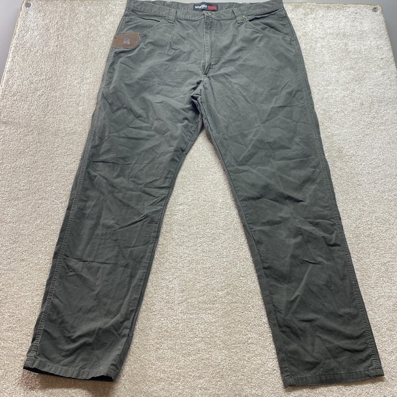 Wrangler Riggs Workwear Pants Mens 42x34 Black Ripstop Carpenter 3W0045LD - Picture 1 of 12